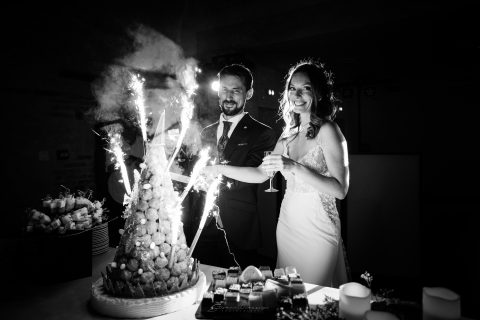 Photo de couple le jour du mariage, Montluçon